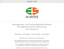Tablet Screenshot of e-strict.de